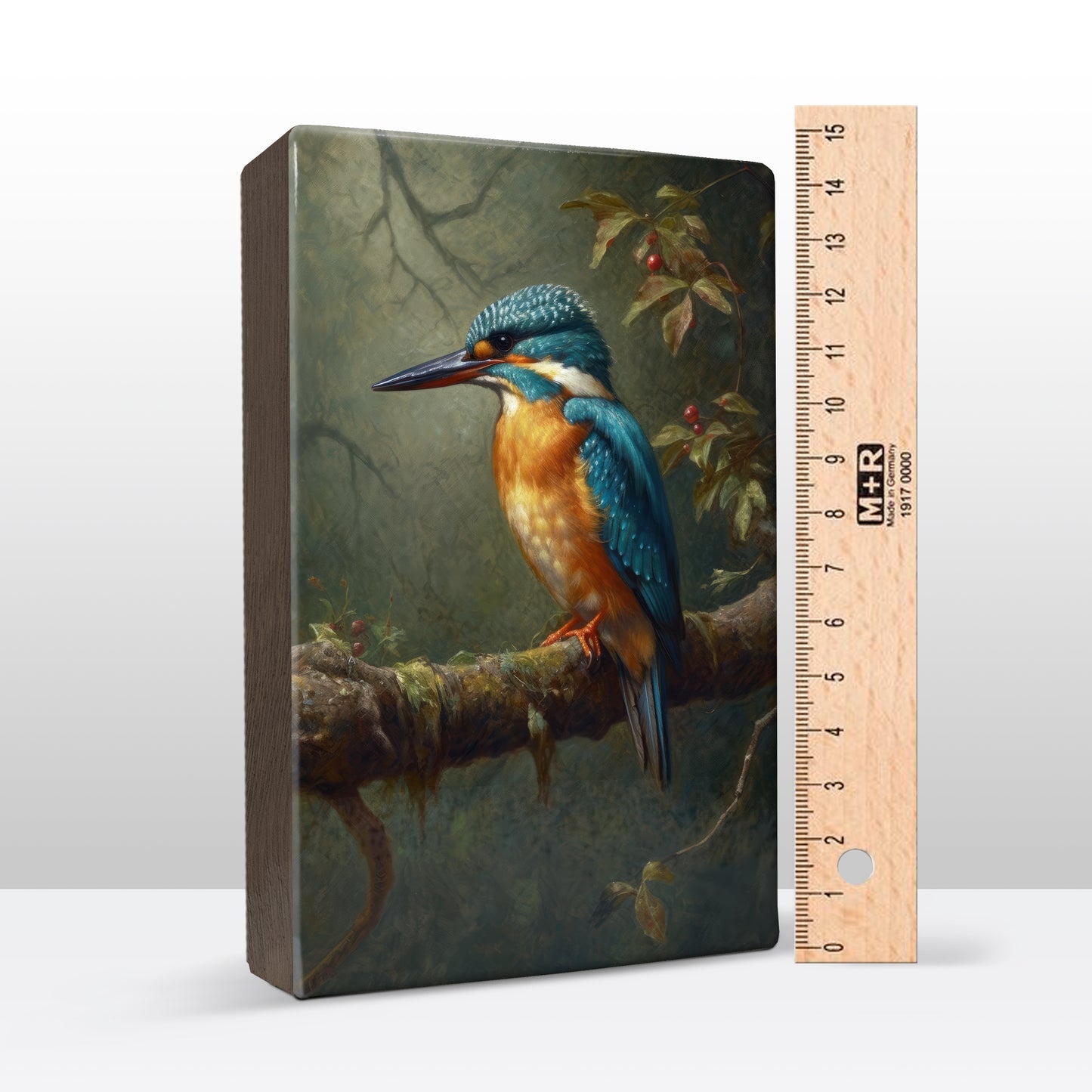 Ijsvogel Op Jacht - Mini Laqueprint - 9,6 x 14,6 cm - LPS372