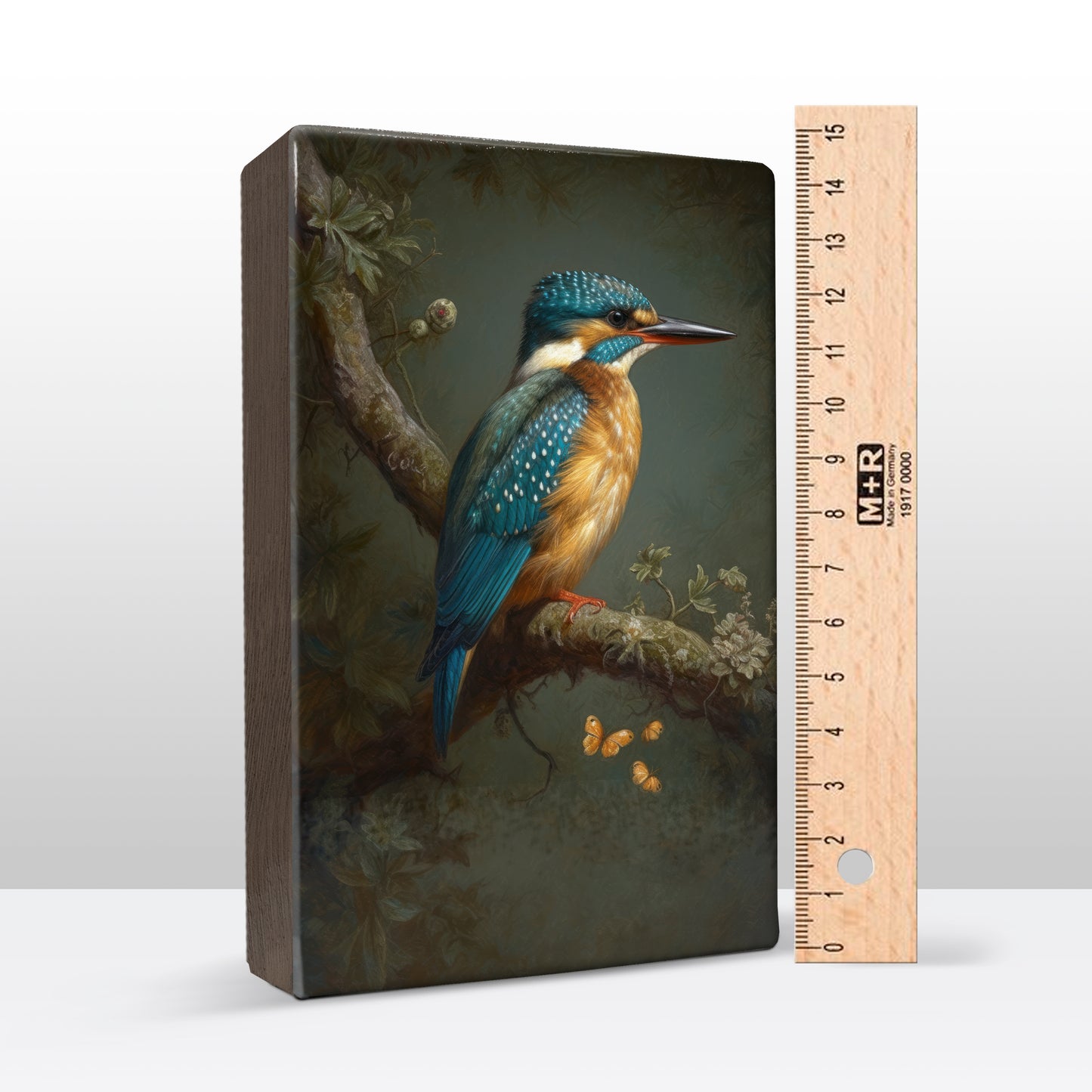 Ijsvogel Met Vlinders - Mini Laqueprint - 9,6 x 14,6 cm - LPS373