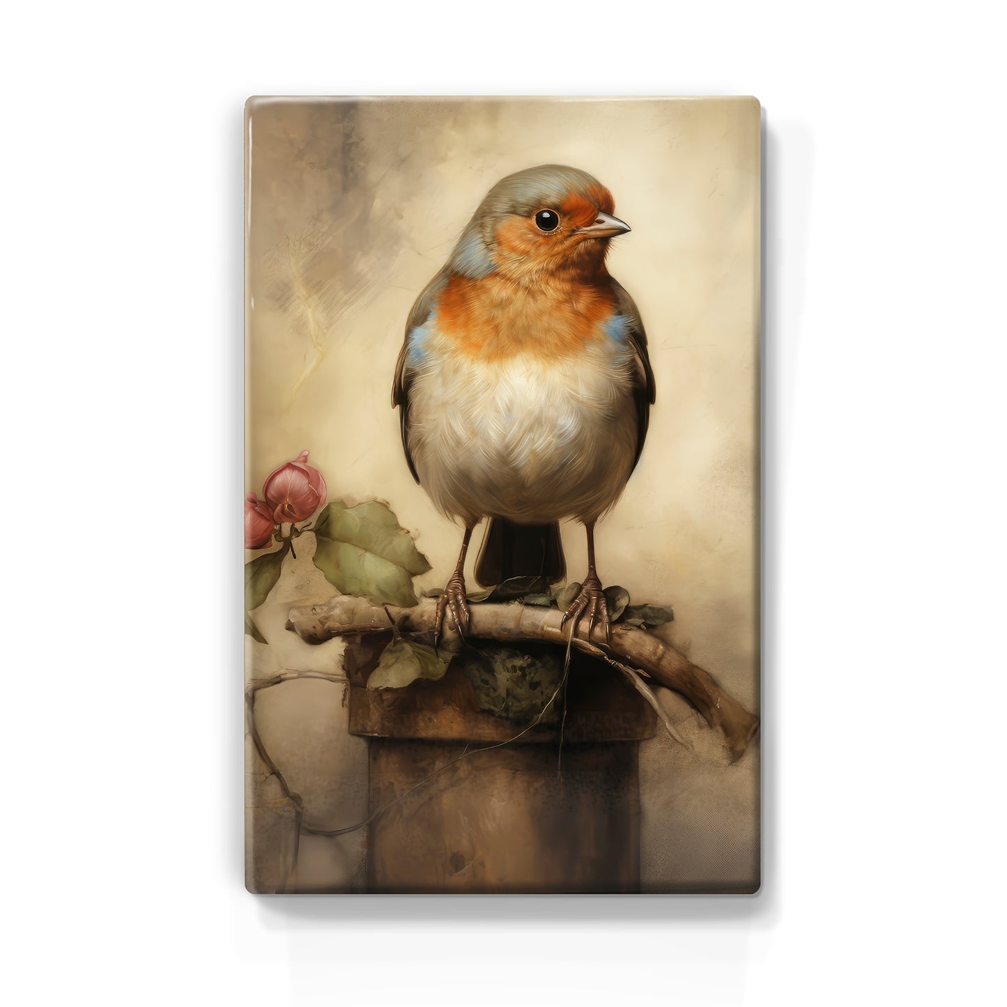 Roodborstje - Mini Laqueprint - 9,6 x 14,6 cm - LPS408