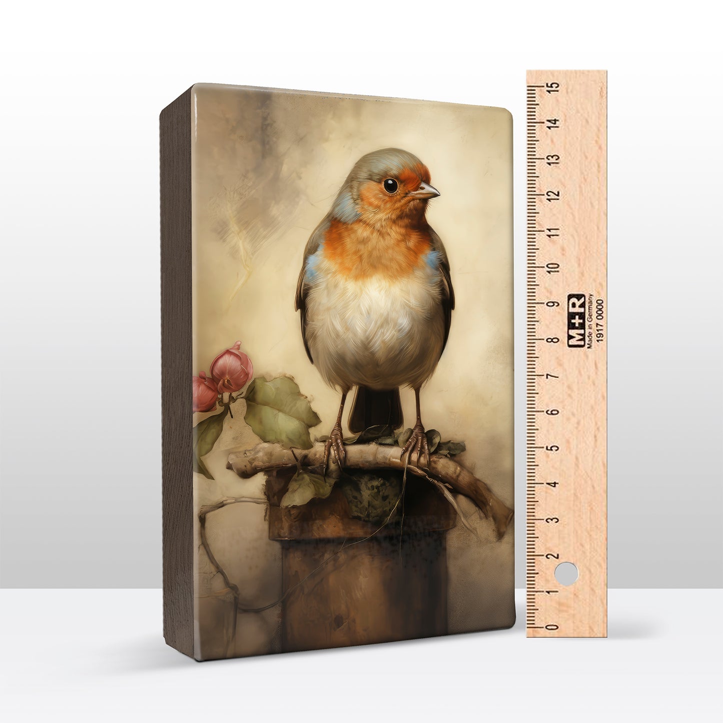 Roodborstje - Mini Laqueprint - 9,6 x 14,6 cm - LPS408