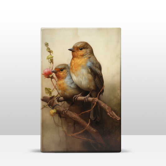 Roodborstje - Mini Laqueprint - 9,6 x 14,6 cm - LPS409