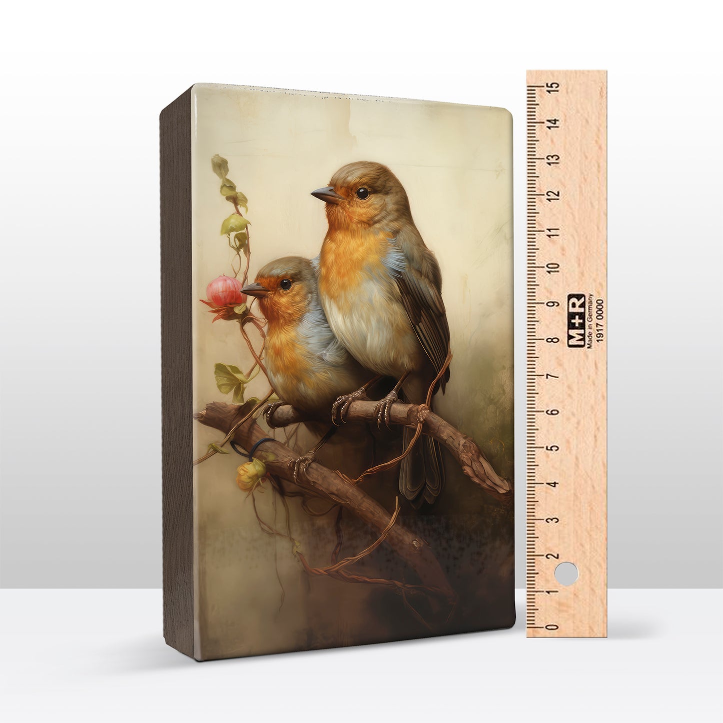 Roodborstje - Mini Laqueprint - 9,6 x 14,6 cm - LPS409