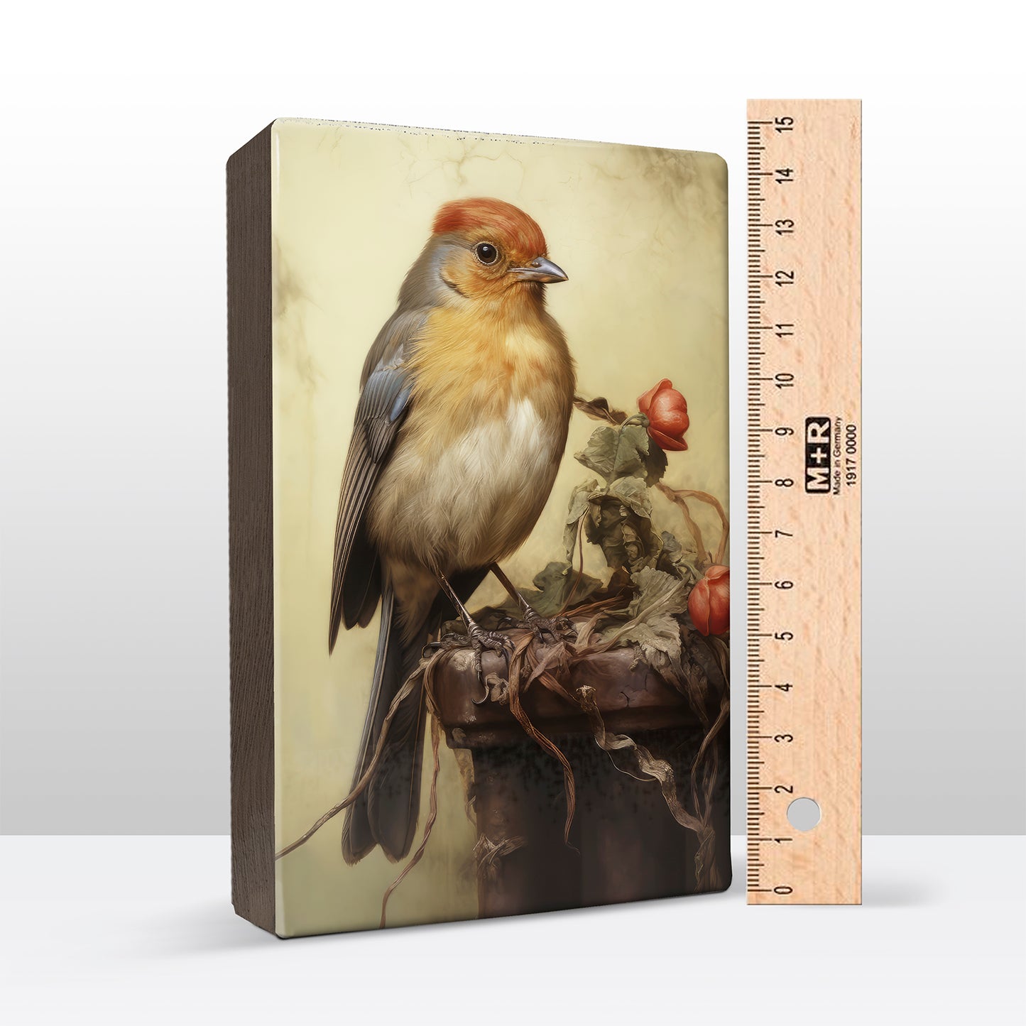 Roodborstje - Mini Laqueprint - 9,6 x 14,6 cm - LPS410