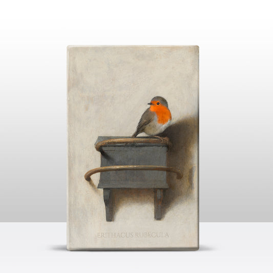 Roodborstje 2 - Mini Laqueprint - 9,6 x 14,6 cm - LPS429