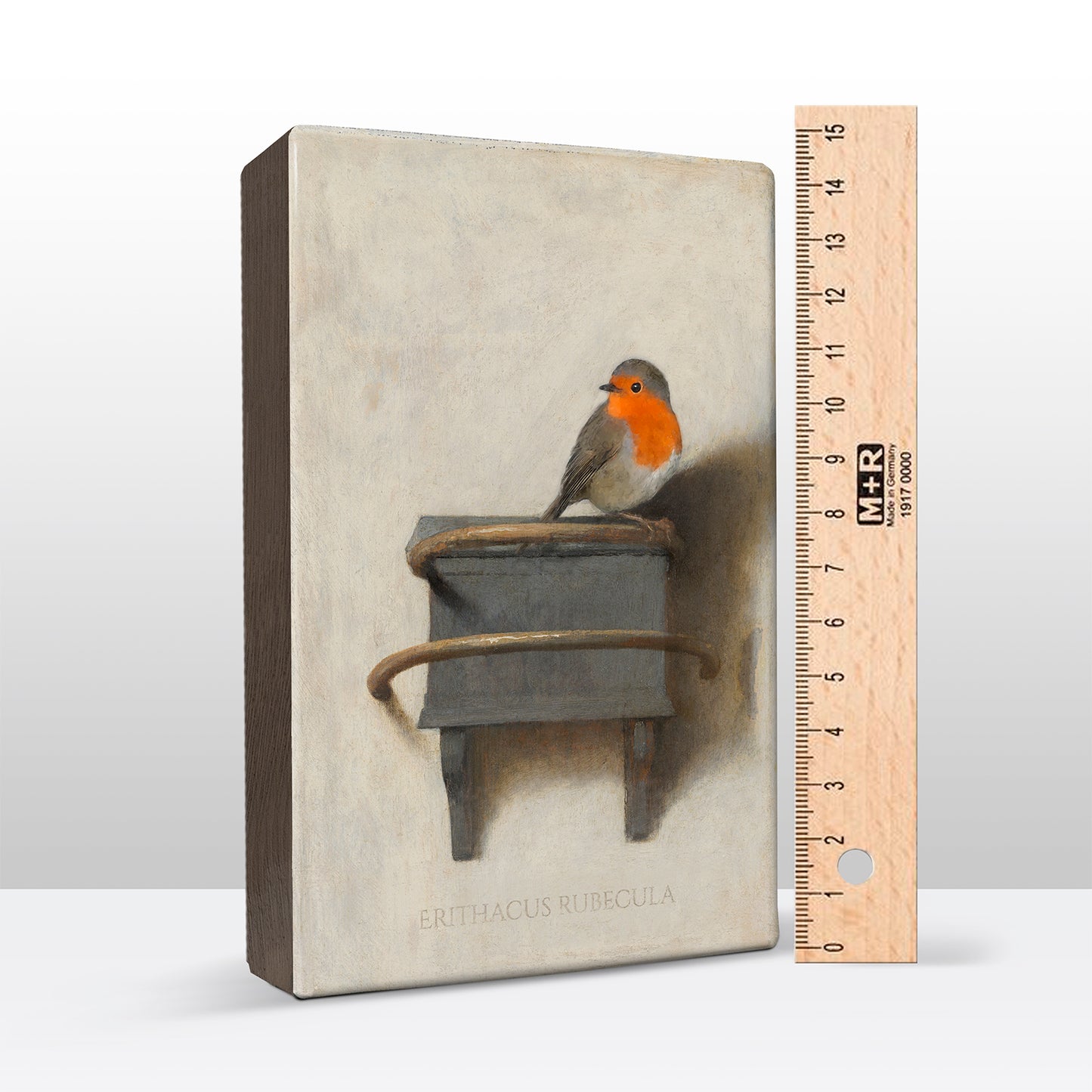 Roodborstje 2 - Mini Laqueprint - 9,6 x 14,6 cm - LPS429