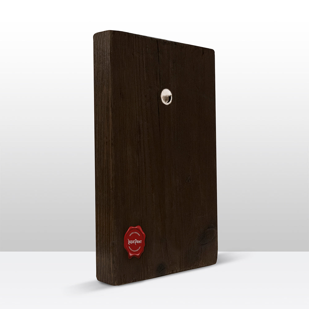 Boeddha met gouden Kroon - Laqueprint - 19,5 x 30 cm - LP519