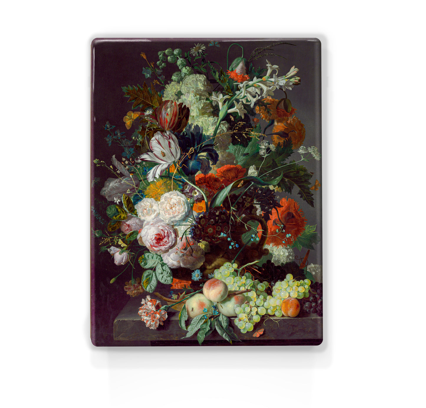 Laqueprint - Stilleven met bloemen - Jan van Huysum - 19,5 x 26 cm - LP005