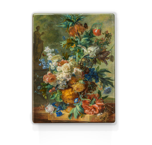 Laqueprint - Stilleven met bloemen - Jan van Huysum - 19,5 x 26 cm - LP006