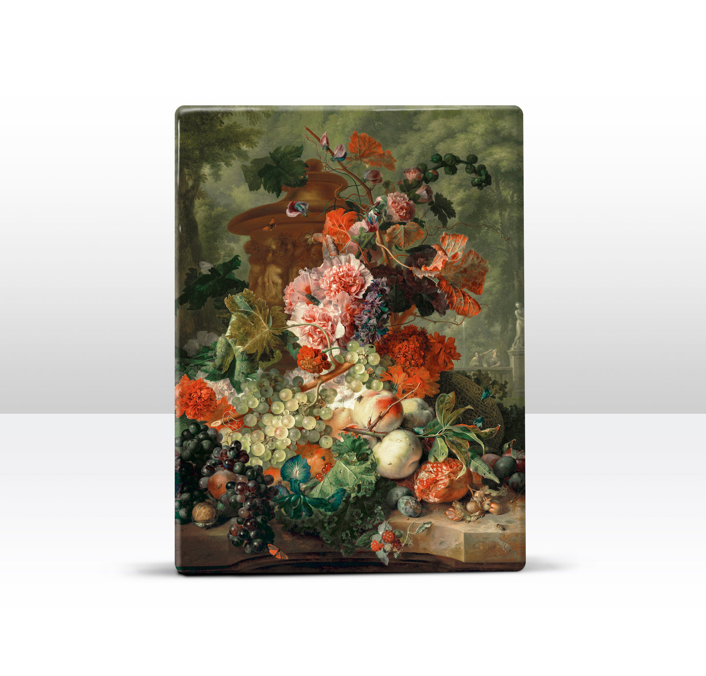 Laqueprint - Stilleven met bloemen en vruchten2 - Jan van Huysum - 19,5 x 26 cm - LP008