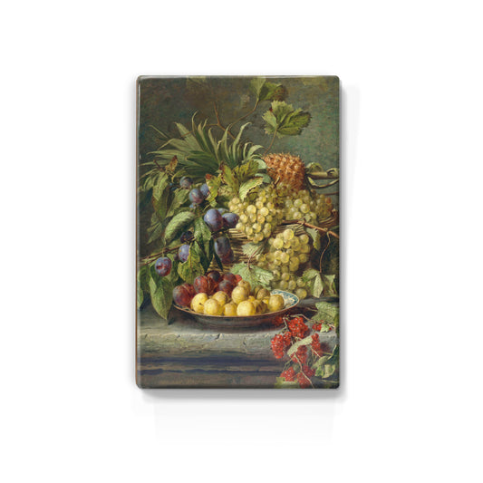 Laque print - Still life with fruit - Adriana Johanna Haanen - 19.5 x 30 cm - LP013