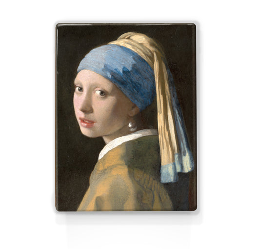 Laqueprint - Meisje met de parel - Johannes Vermeer - 19,5 x 26 cm - LP023