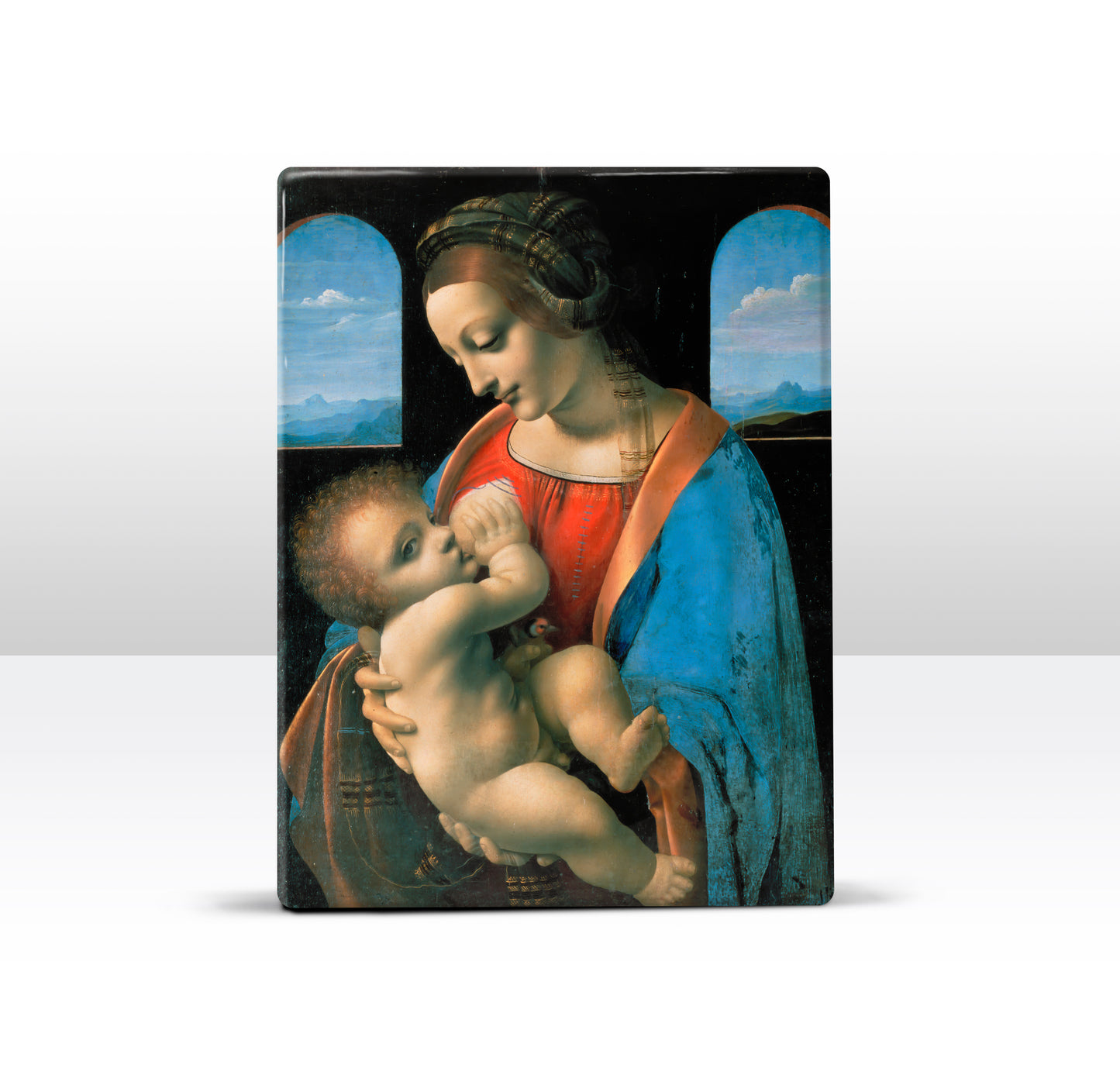 Laque print - Little Madonna - Leonardo Da Vinci - 19.5 x 26 cm - LP031