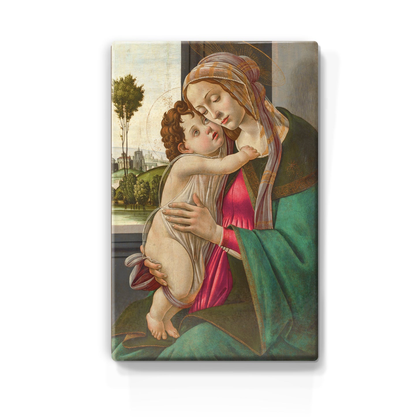 Laque print - Madonna with child - Sandro Botticelli - 19.5 x 30 cm - LP034