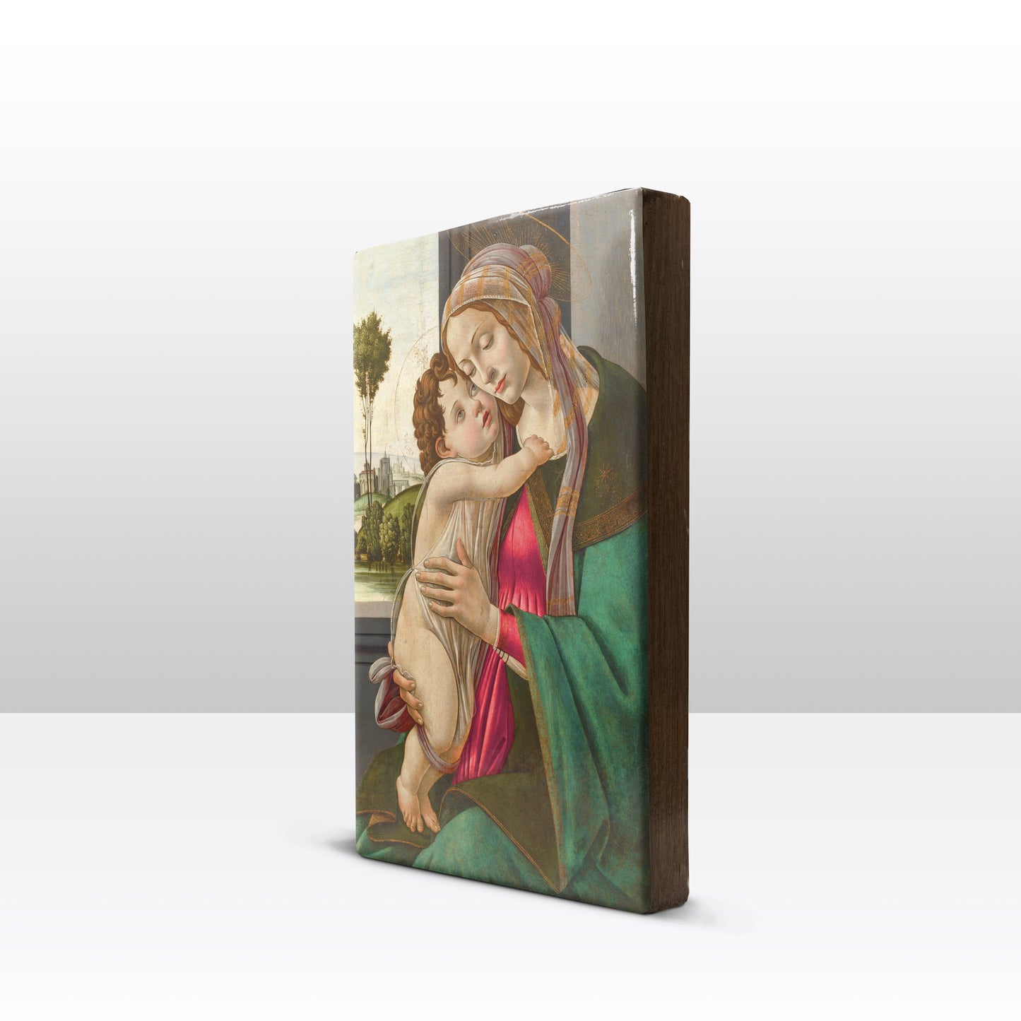 Laque print - Madonna with child - Sandro Botticelli - 19.5 x 30 cm - LP034