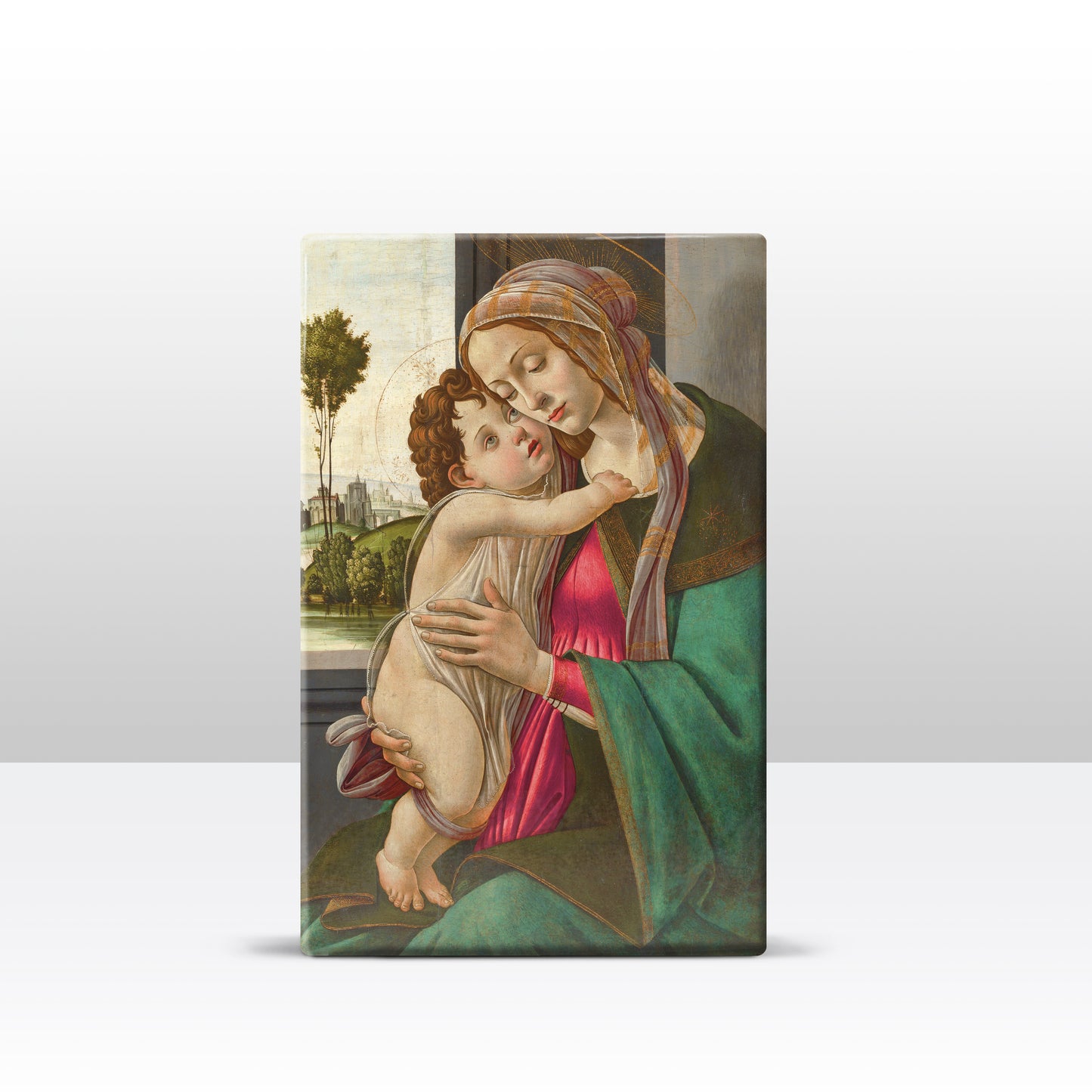 Laque print - Madonna with child - Sandro Botticelli - 19.5 x 30 cm - LP034