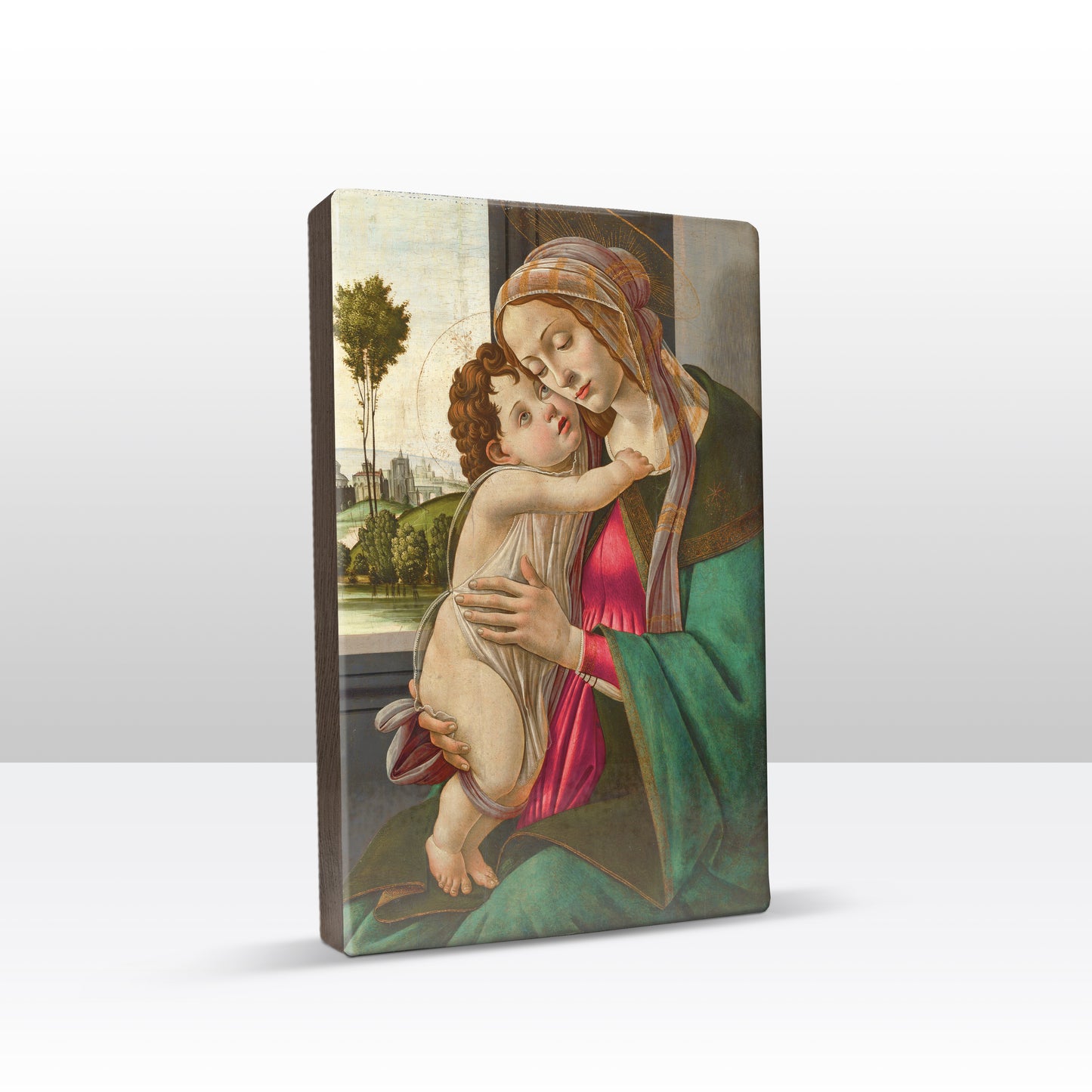 Laque print - Madonna with child - Sandro Botticelli - 19.5 x 30 cm - LP034