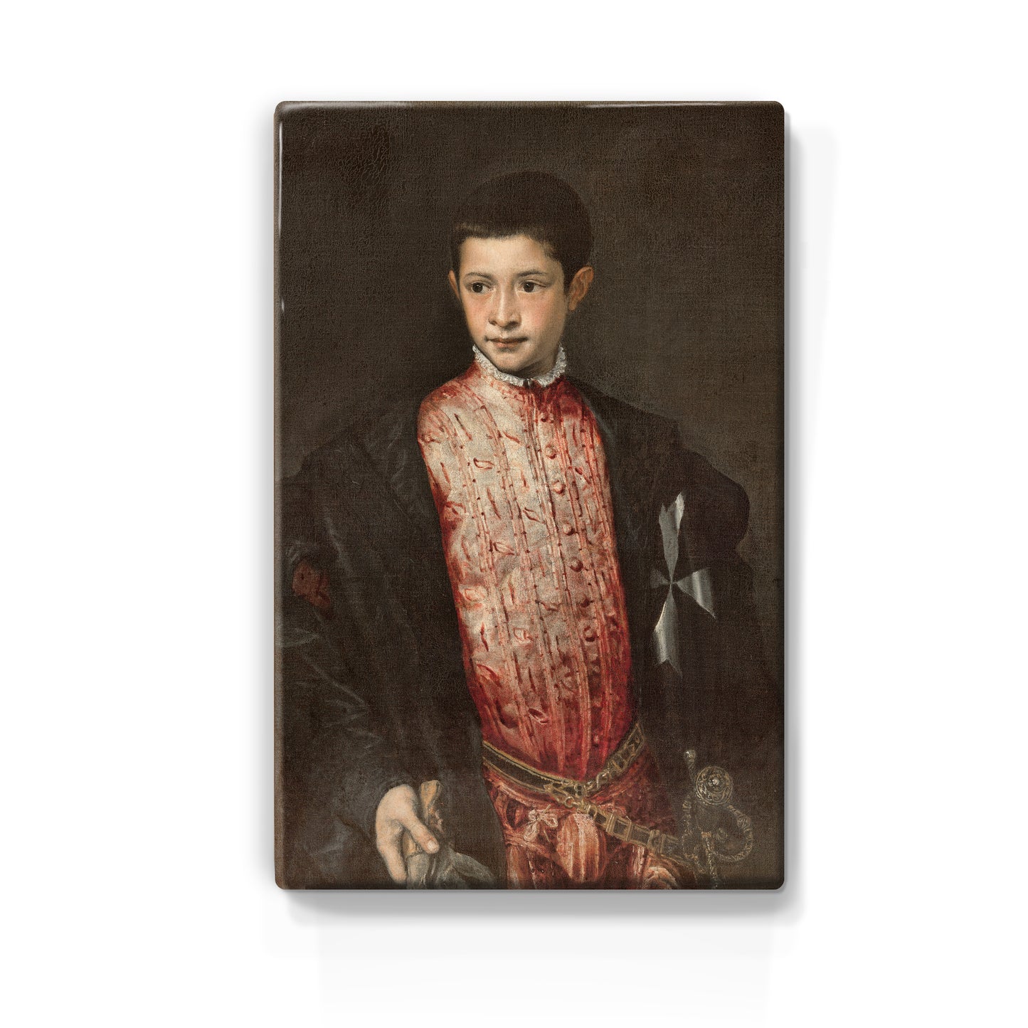 Laqueprint - Portret van Ranuccio Farnese - Titiaan - 19,5 x 30 cm - LP038