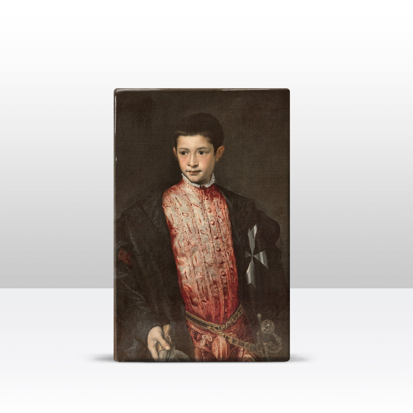 Laqueprint - Portret van Ranuccio Farnese - Titiaan - 19,5 x 30 cm - LP038