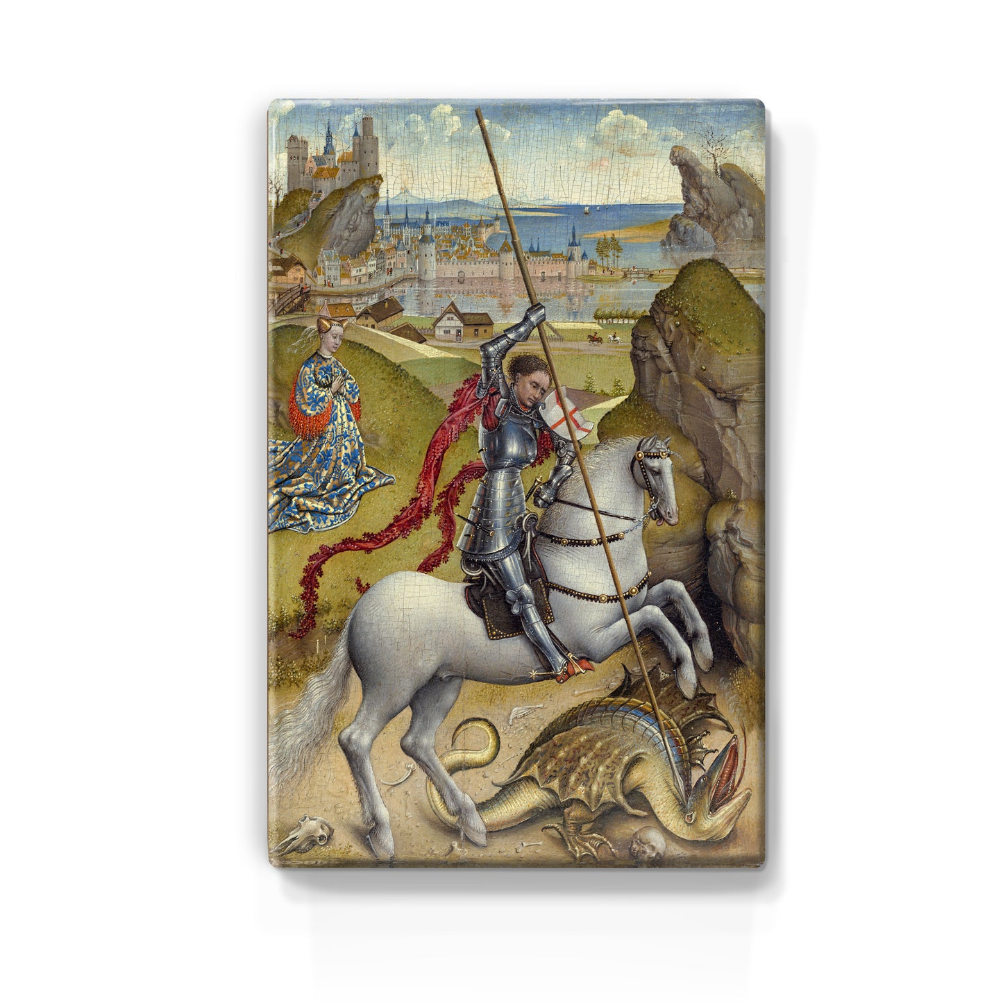 Laque print - Saint George and the dragon - Rogier van der Weyden - 19.5 x 30 cm - LP045