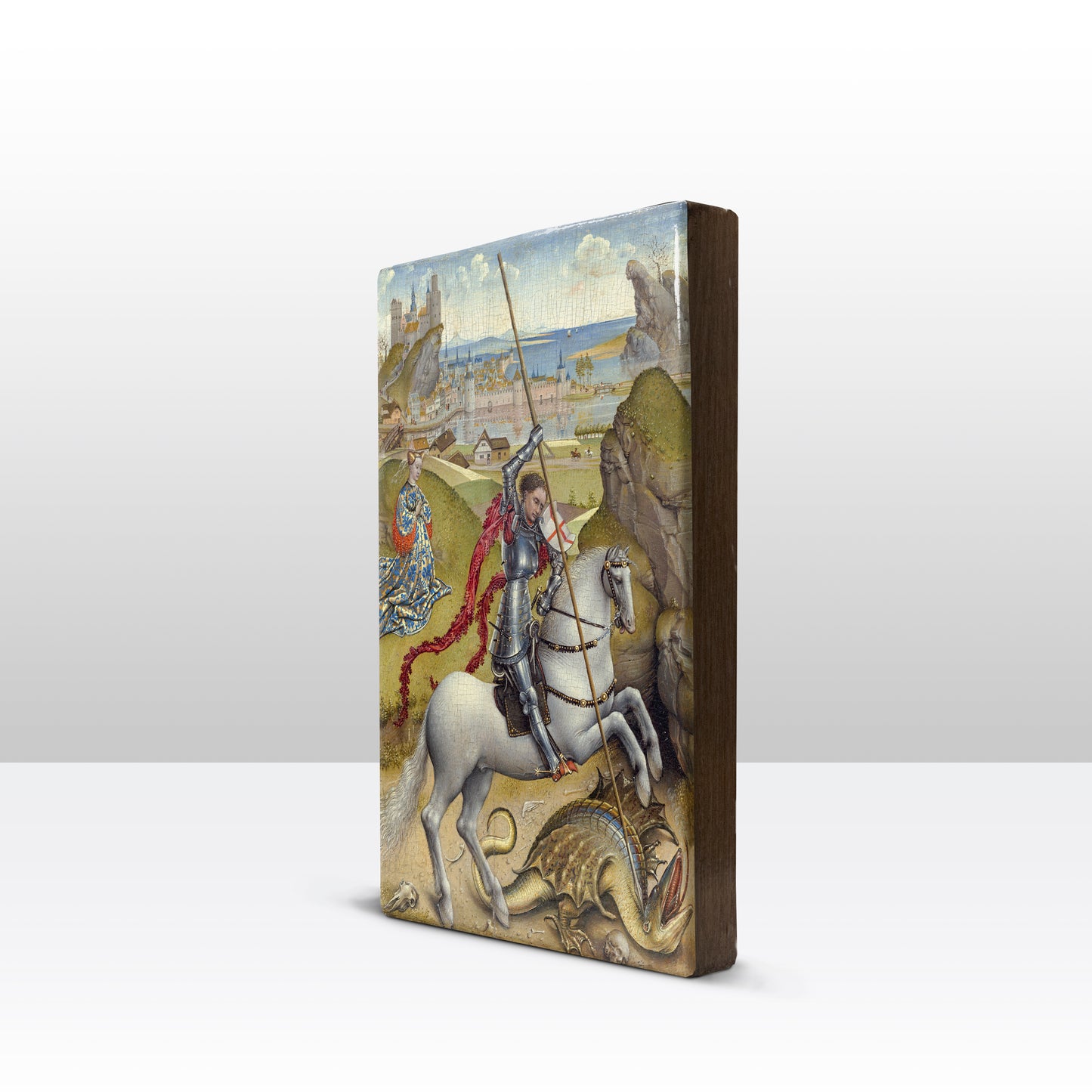 Laque print - Saint George and the dragon - Rogier van der Weyden - 19.5 x 30 cm - LP045