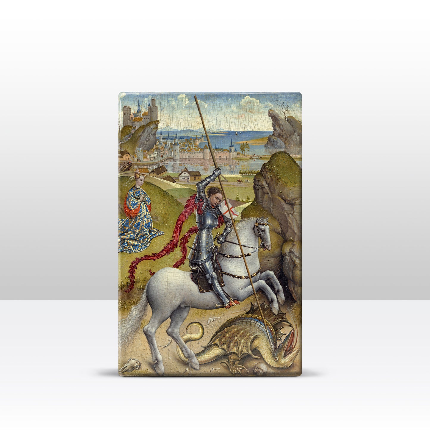 Laque print - Saint George and the dragon - Rogier van der Weyden - 19.5 x 30 cm - LP045
