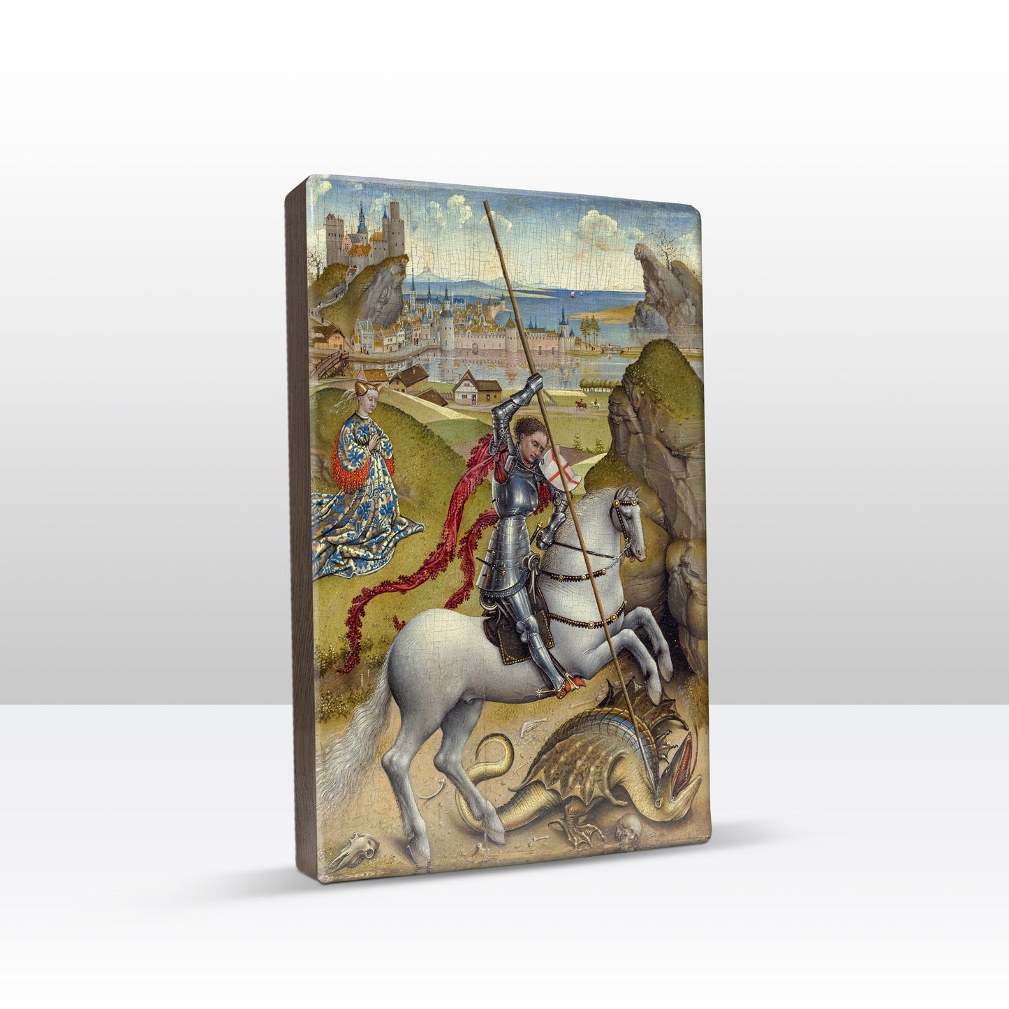 Laque print - Saint George and the dragon - Rogier van der Weyden - 19.5 x 30 cm - LP045