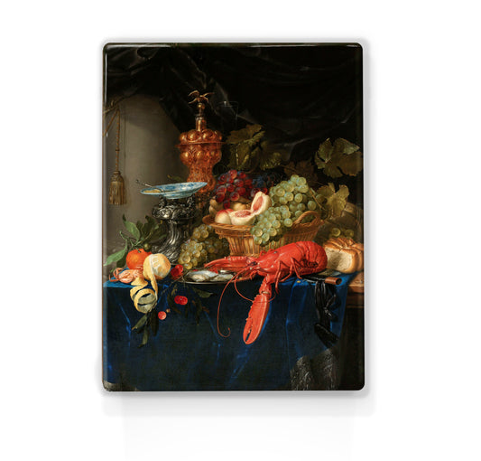 Laqueprint - Stilleven met een gouden bokaal - Pieter de Ring - 19,5 x 26 cm - LP052