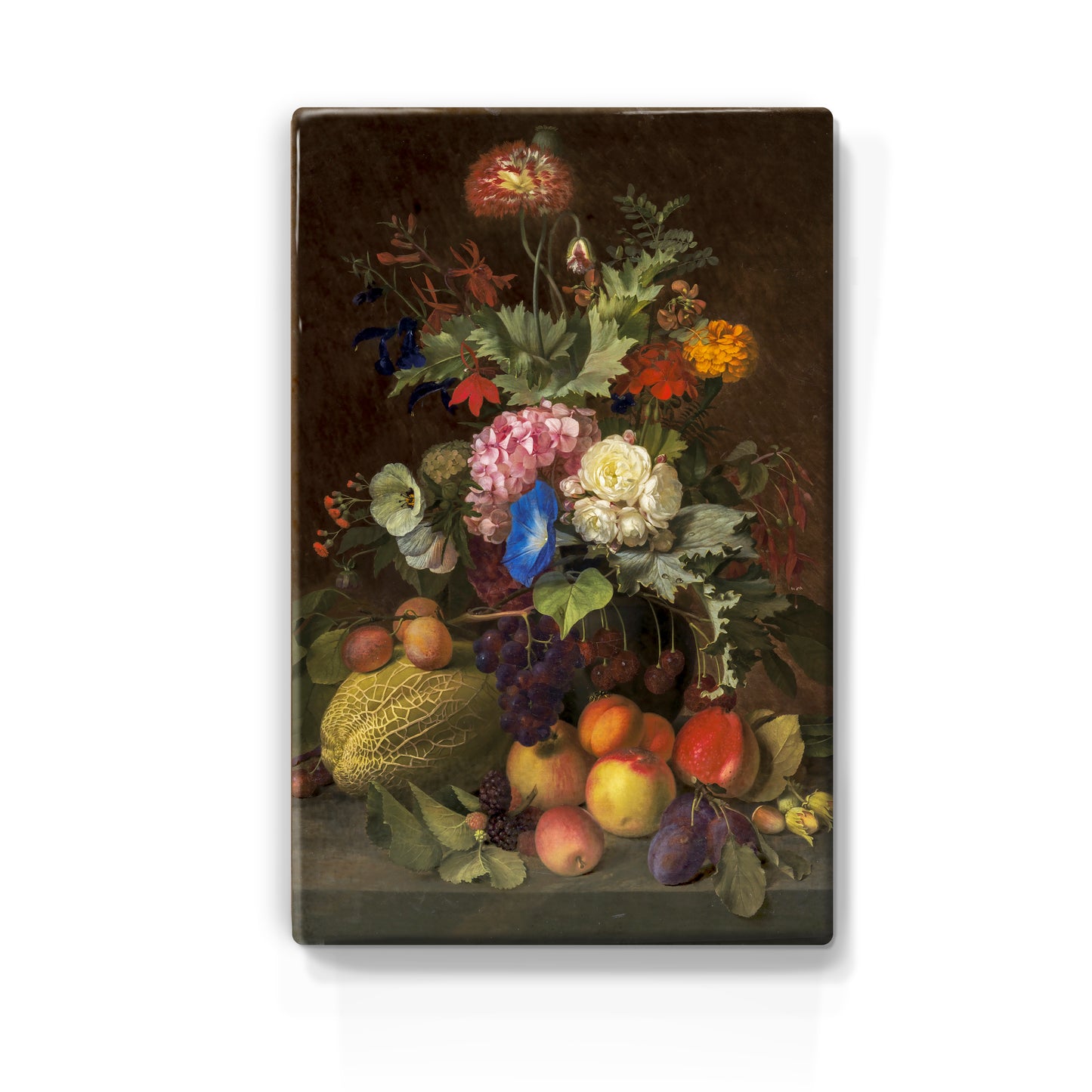 Laqueprint - Stilleven met fruit en bloemen - O.D. Ottesen - 19,5 x 30 cm - LP068