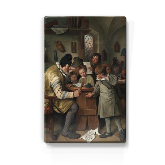 Laque print - The village school - Jan Steen - 19.5 x 30 cm - LP073