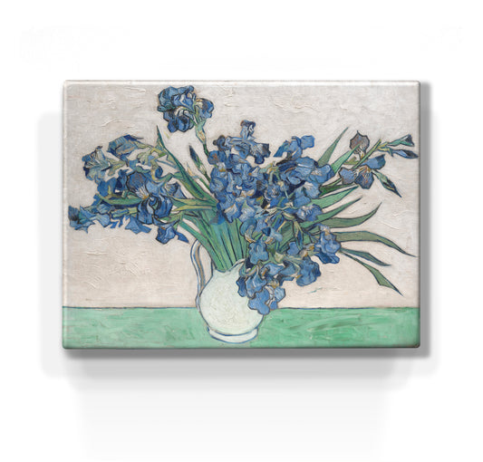 Laqueprint - Irissen in een vaas - Vincent van Gogh - 26 x 19,5 cm - LP155