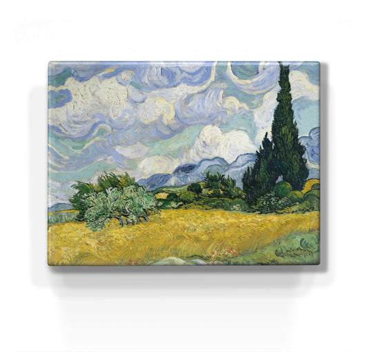 Laque print - Wheatfield with cypresses - Vincent van Gogh - 26 x 19.5 cm - LP156