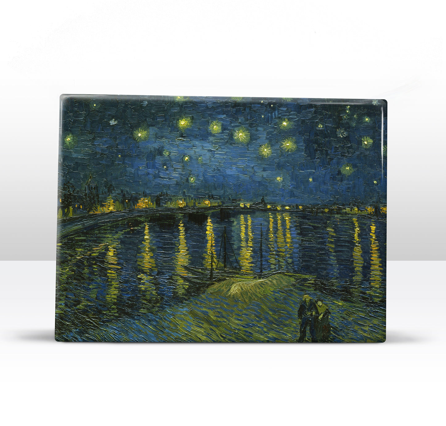 Laqueprint - Sterrenhemel boven de Rhone - Vincent van Gogh - 26 x 19,5 cm - LP163