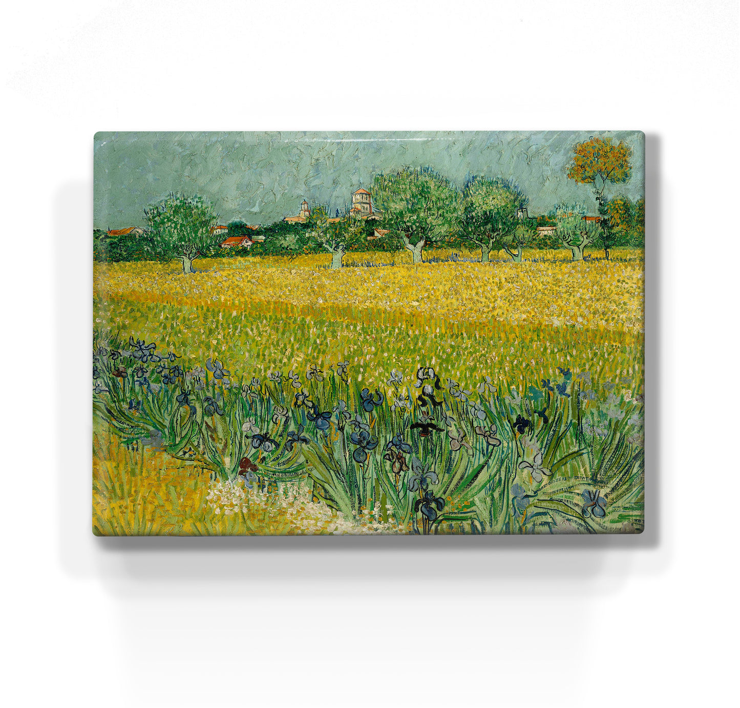 Laqueprint - Veld met bloemen bij Arles - Vincent van Gogh - 26 x 19,5 cm - LP169