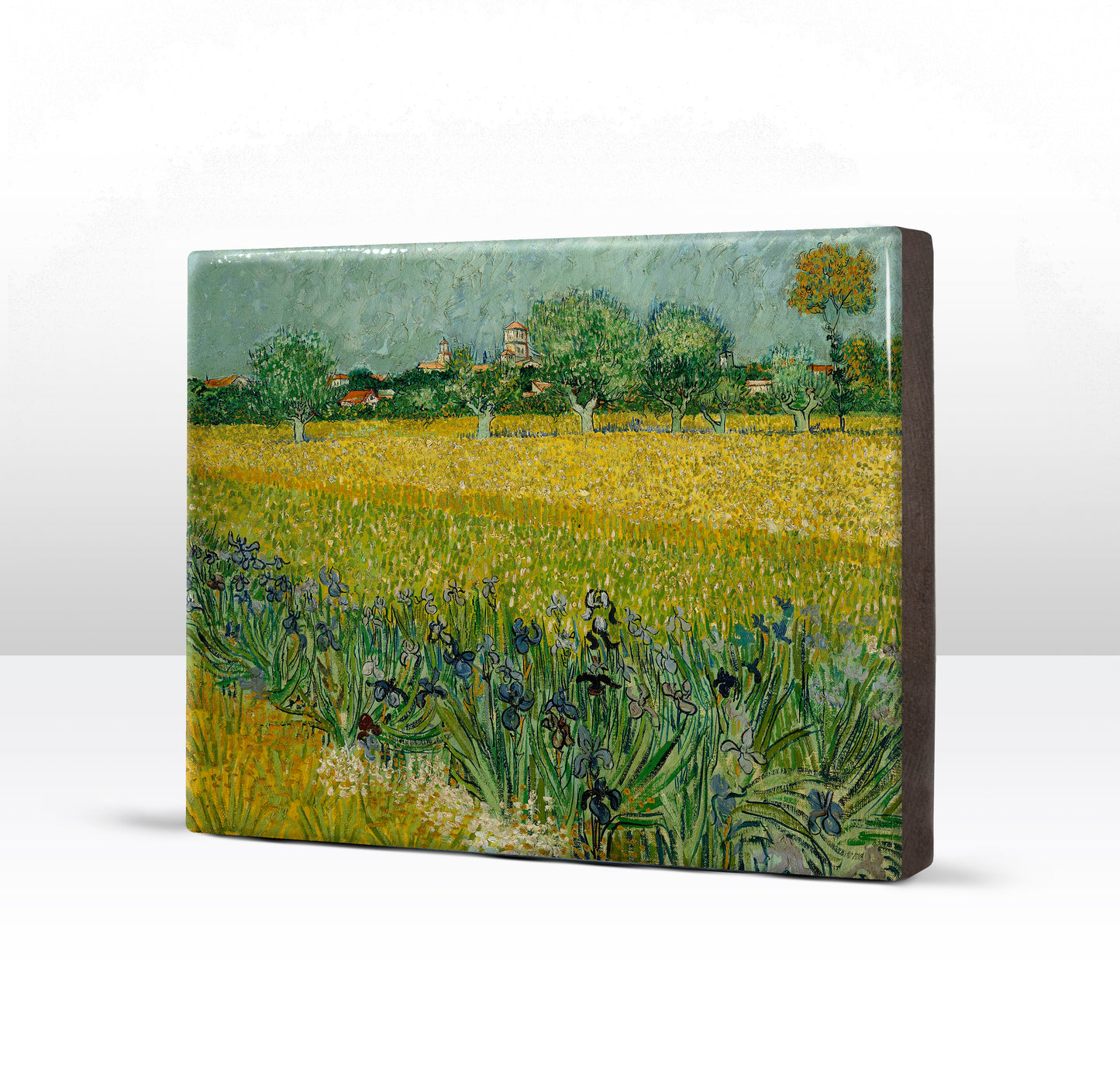 Laqueprint - Veld met bloemen bij Arles - Vincent van Gogh - 26 x 19,5 cm - LP169