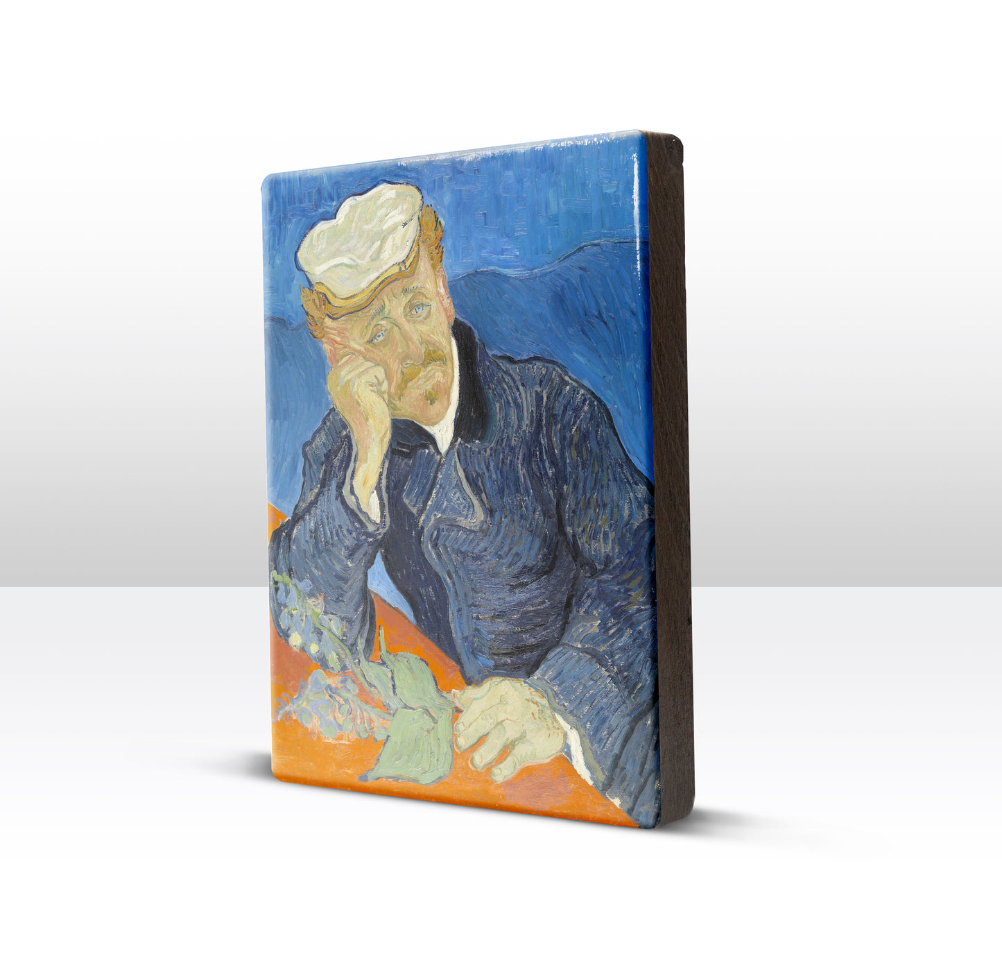 Laqueprint - Portret van Dr Paul Gachet - Vincent van Gogh - 19,5 x 26 cm - LP174
