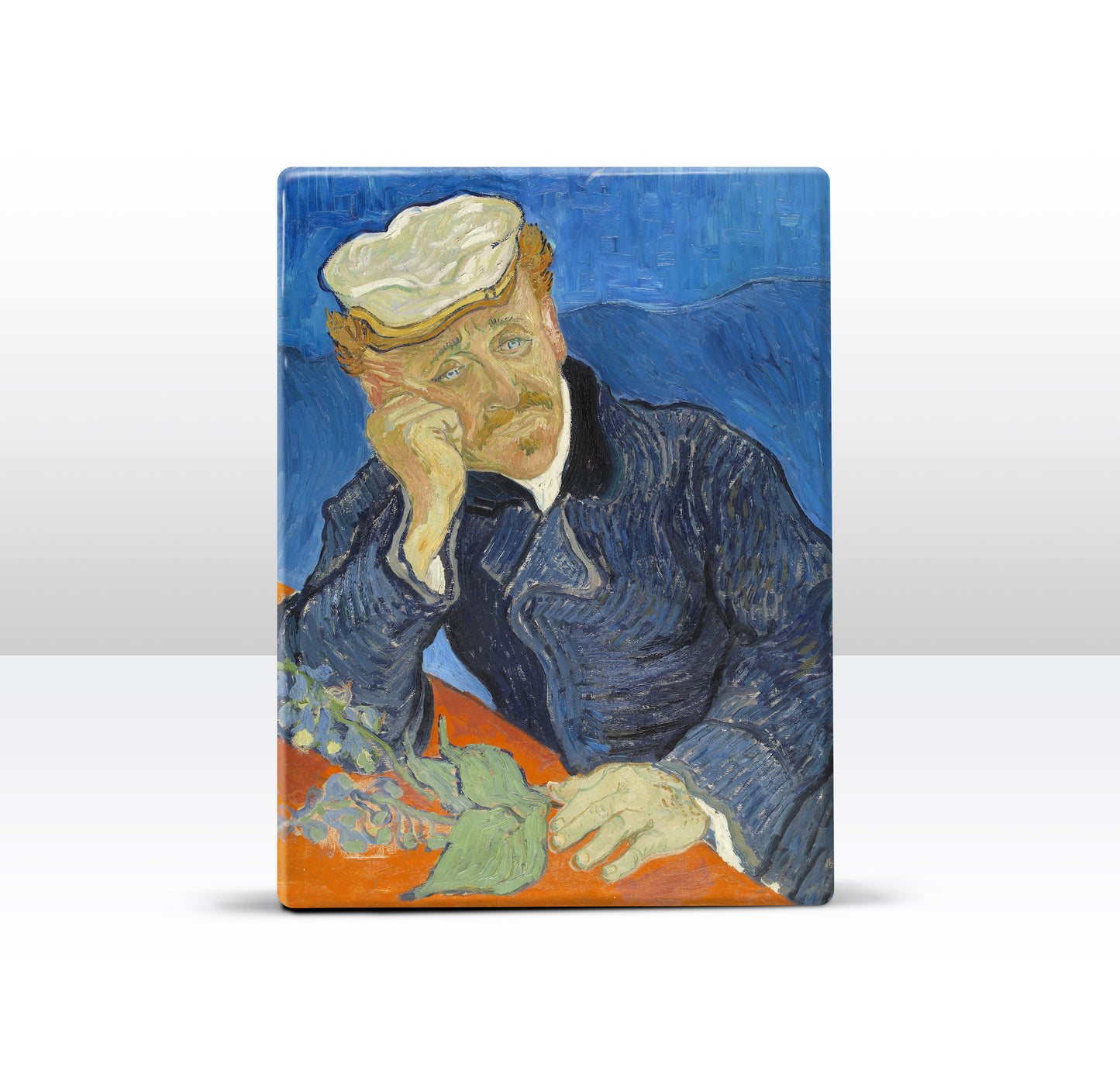 Laqueprint - Portret van Dr Paul Gachet - Vincent van Gogh - 19,5 x 26 cm - LP174