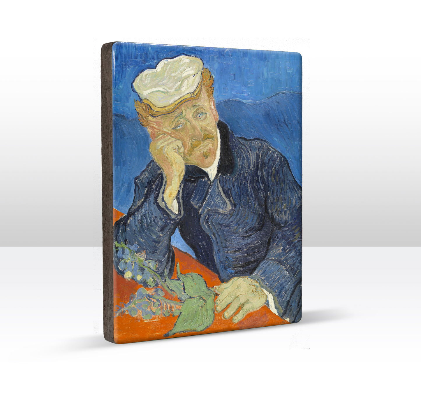 Laqueprint - Portret van Dr Paul Gachet - Vincent van Gogh - 19,5 x 26 cm - LP174