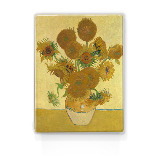 Laqueprint - Zonnebloemen 3 - Vincent van Gogh - 19,5 x 26 cm - LP179