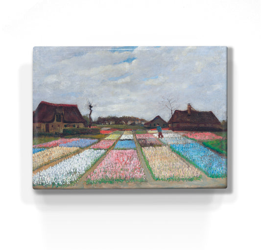 Laque print - Flowerbeds in Holland - Vincent van Gogh - 26 x 19.5 cm - LP202