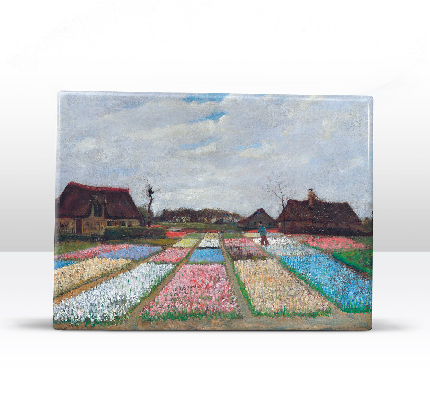 Laque print - Flowerbeds in Holland - Vincent van Gogh - 26 x 19.5 cm - LP202