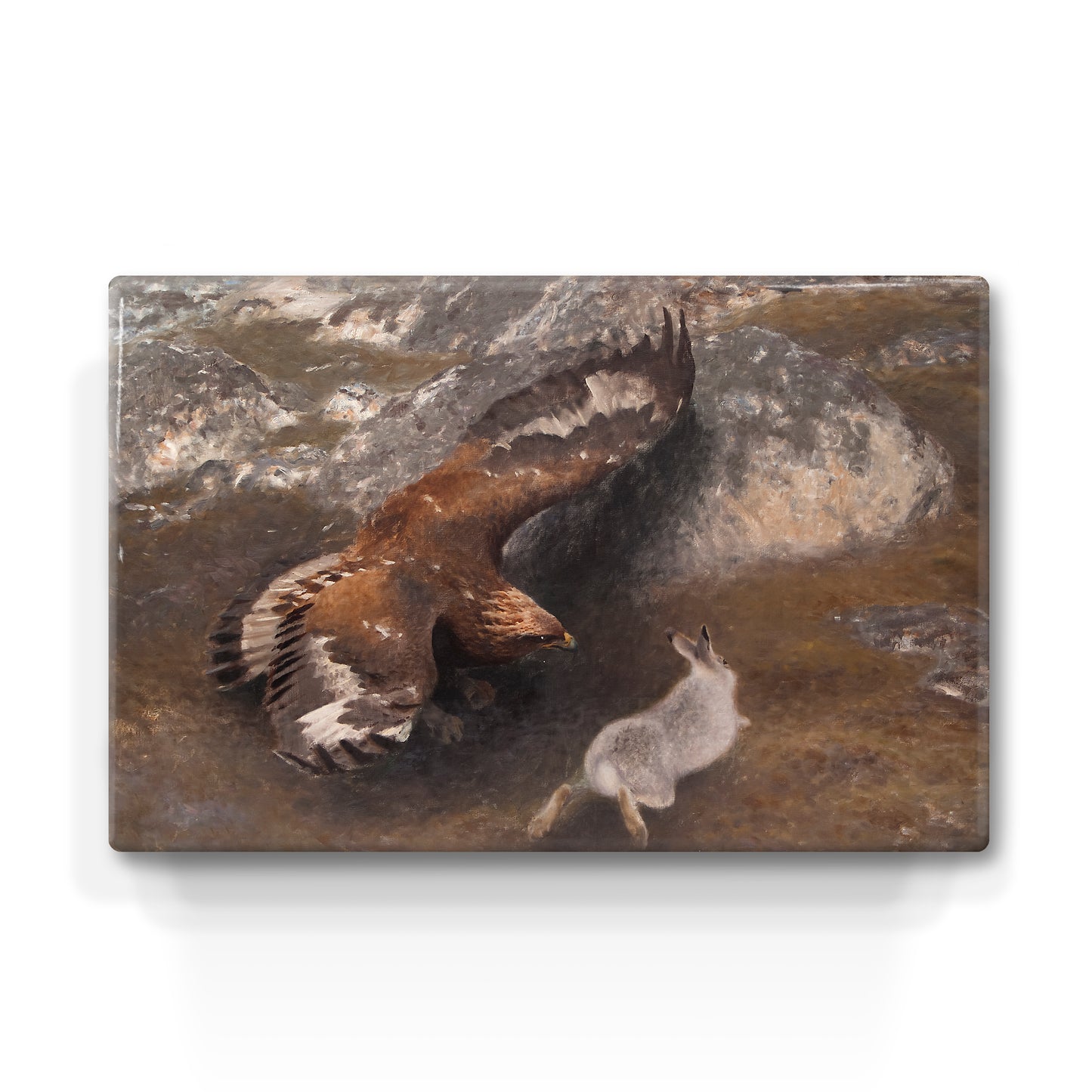 Laqueprint - Adelaar en haas - Bruno Liljefors - 30 x 19,5 cm - LP219