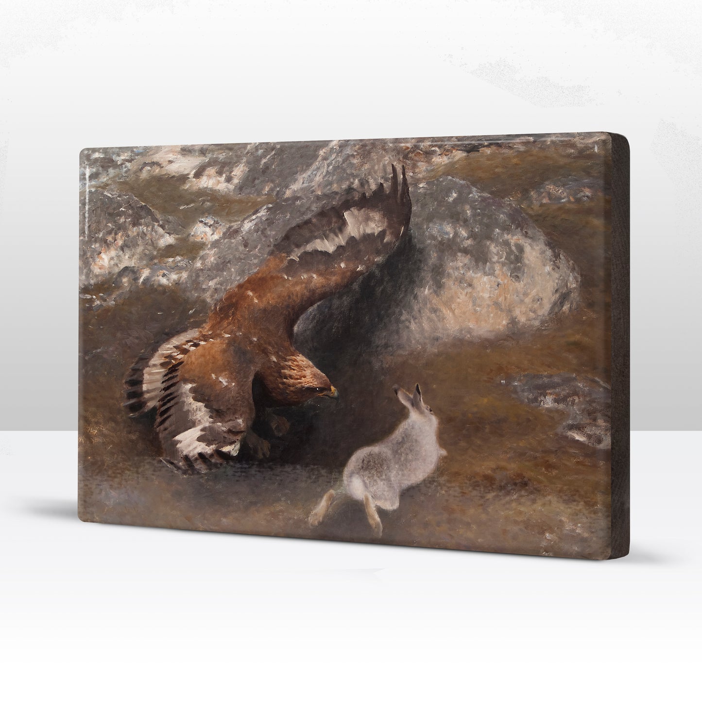 Laqueprint - Adelaar en haas - Bruno Liljefors - 30 x 19,5 cm - LP219