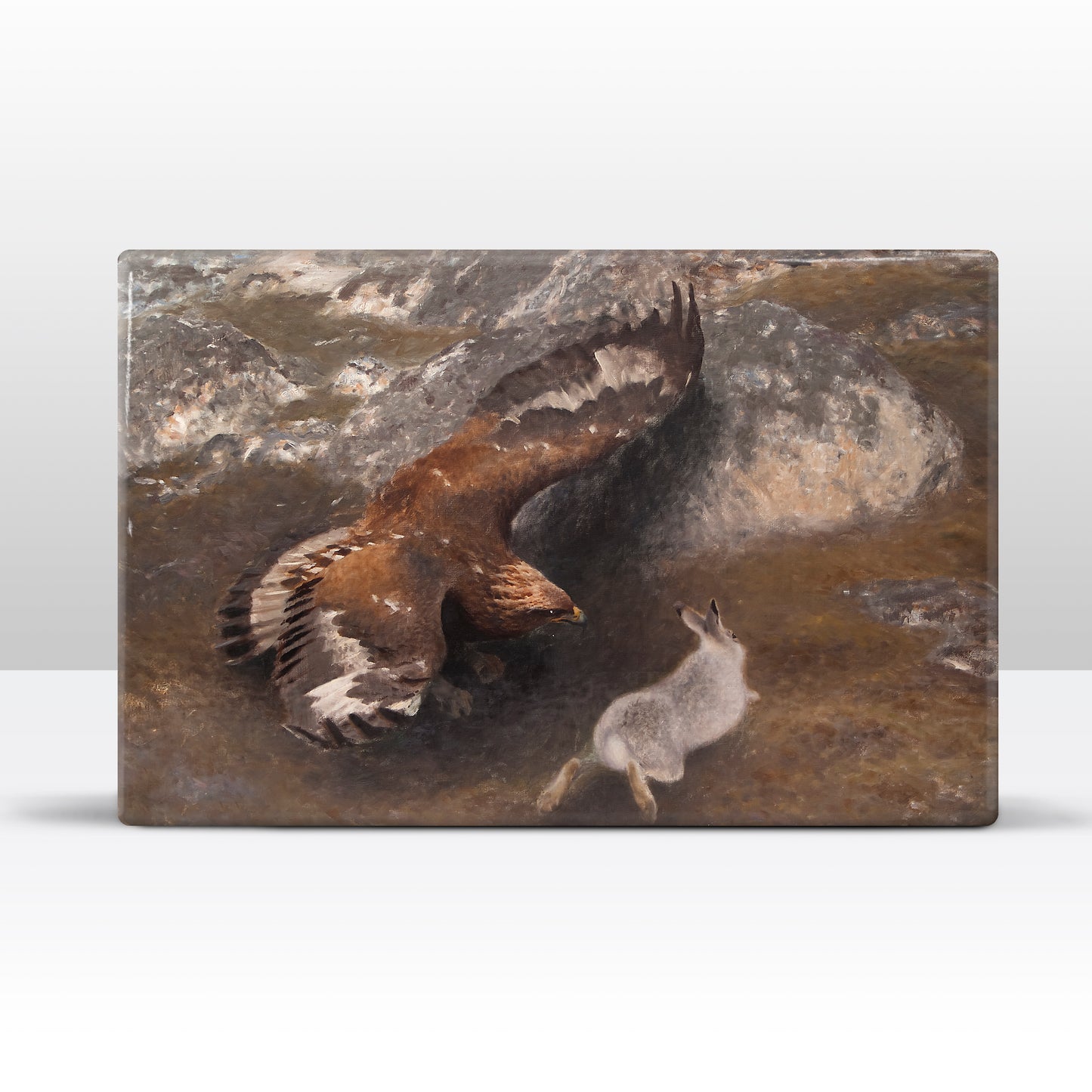 Laqueprint - Adelaar en haas - Bruno Liljefors - 30 x 19,5 cm - LP219