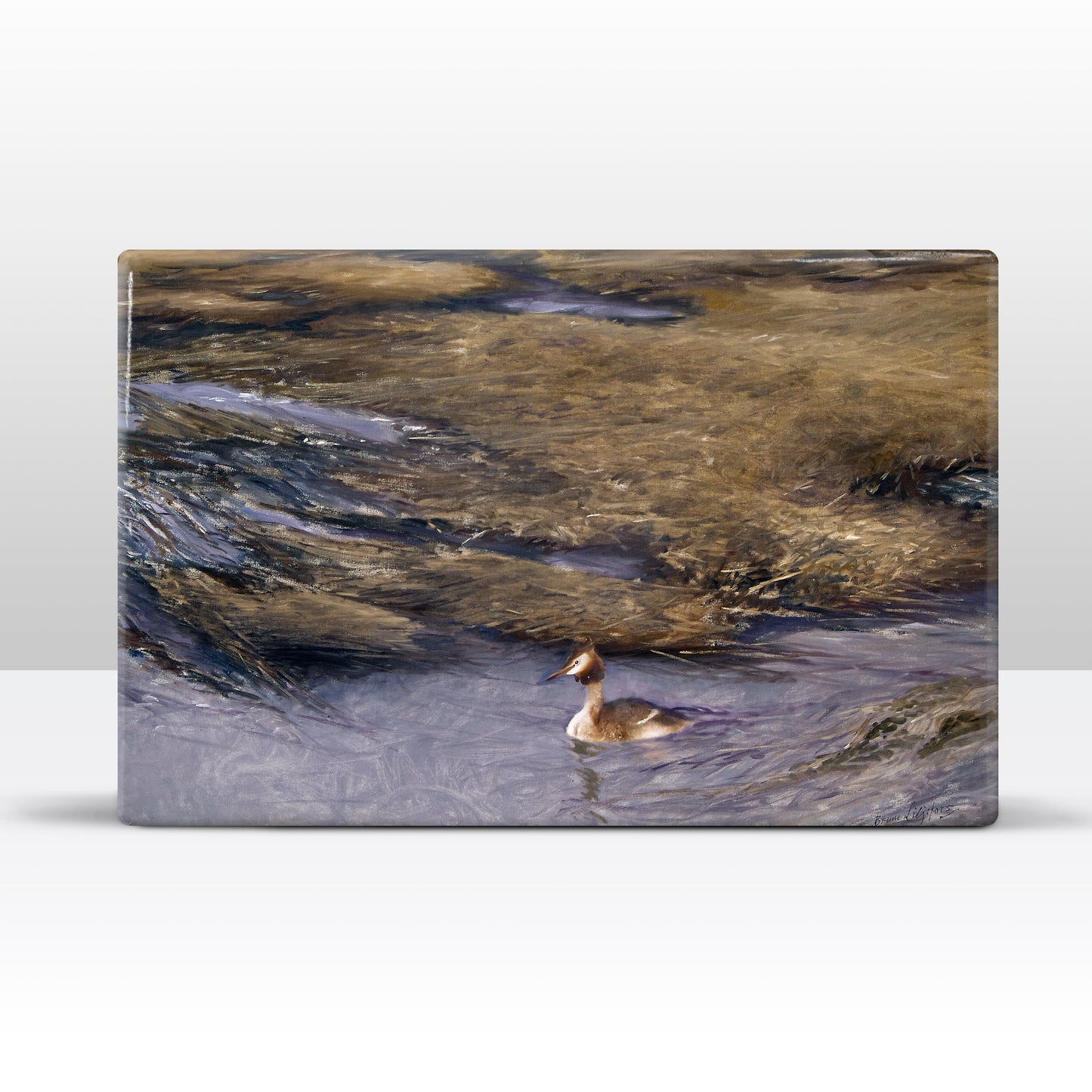 Laque print - Great Crested Grebe - Bruno Liljefors - 30 x 19.5 cm - LP221