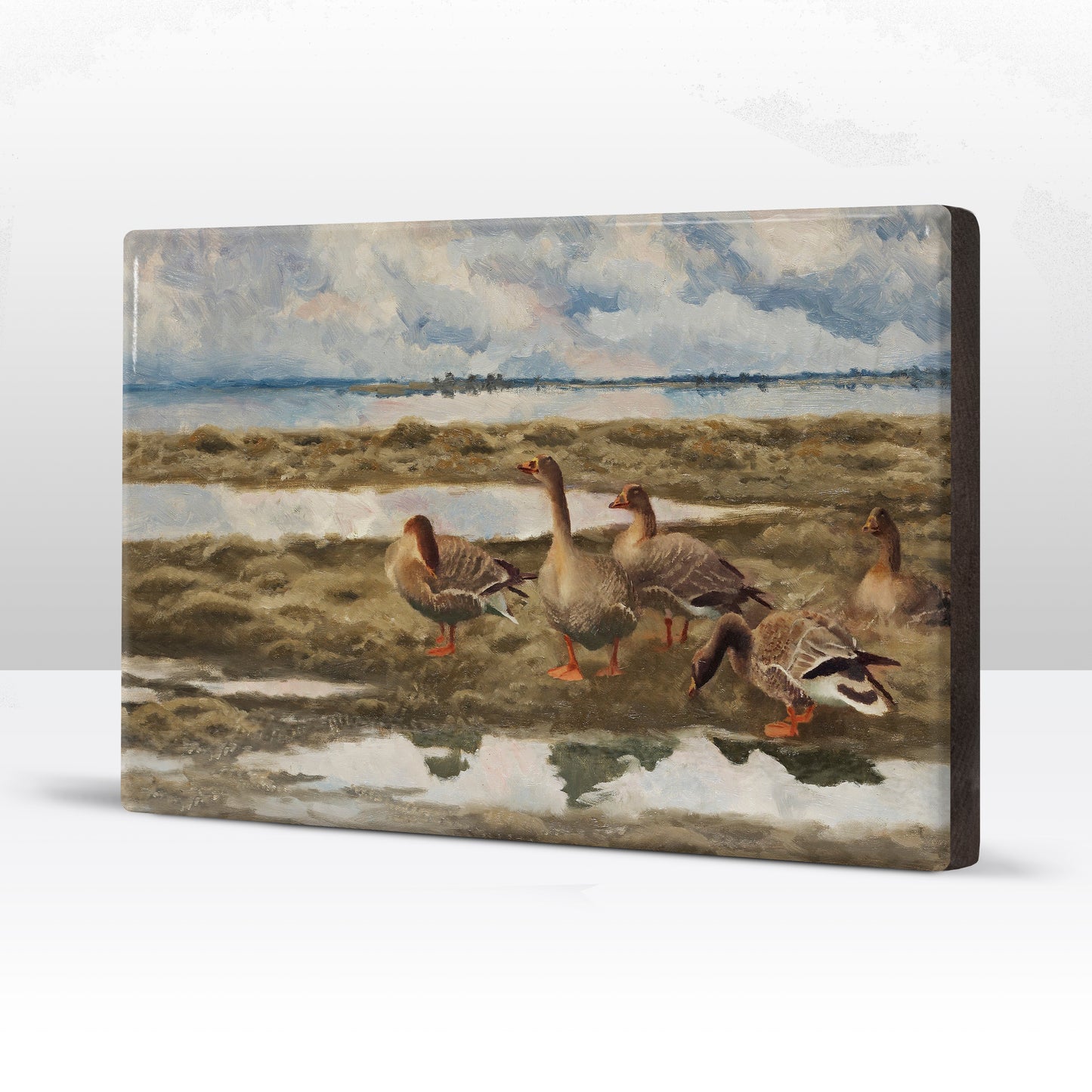 Laque print - Landscape with geese - Bruno Liljefors - 30 x 19.5 cm - LP225