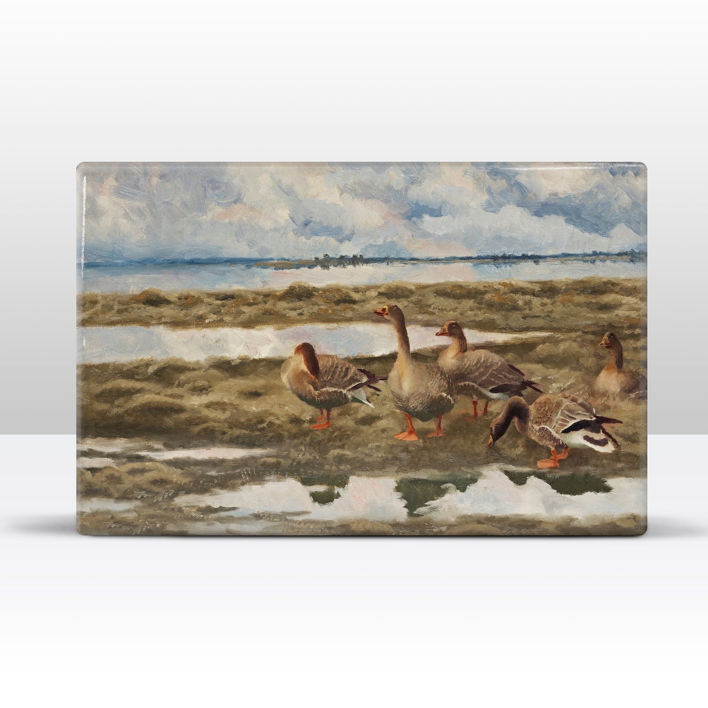 Laque print - Landscape with geese - Bruno Liljefors - 30 x 19.5 cm - LP225