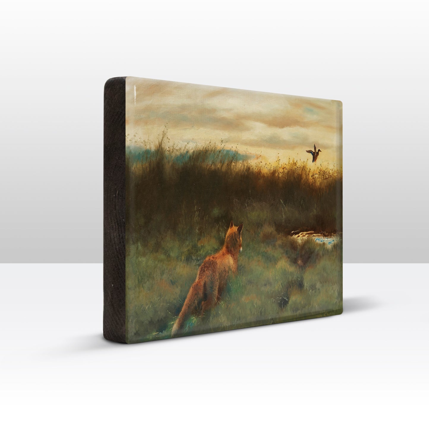 Laqueprint - Vos en eend - Bruno Liljefors - 30 x 19,5 cm - LP232