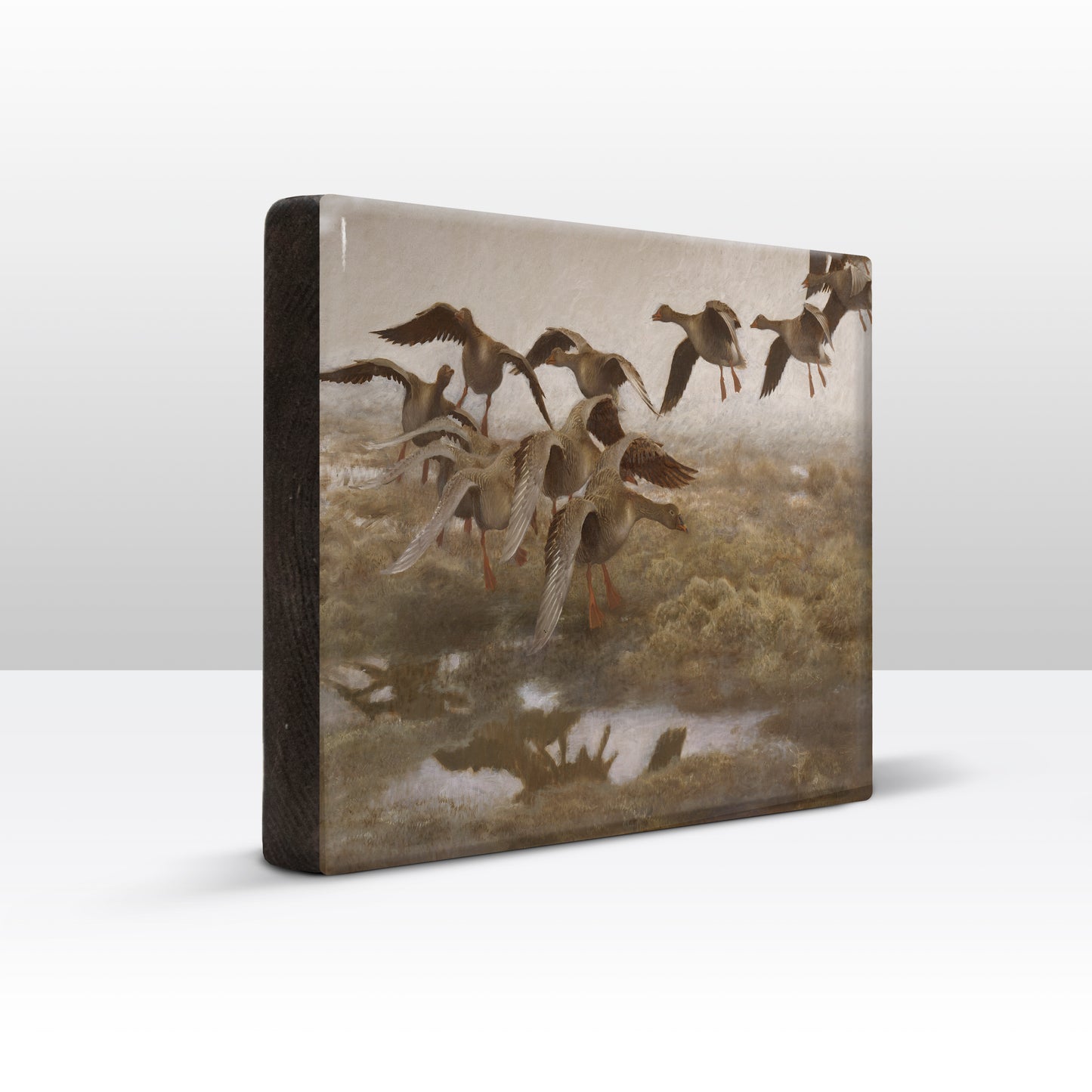Lacquer print - Wild geese - Bruno Liljefors - 30 x 19.5 cm - LP236