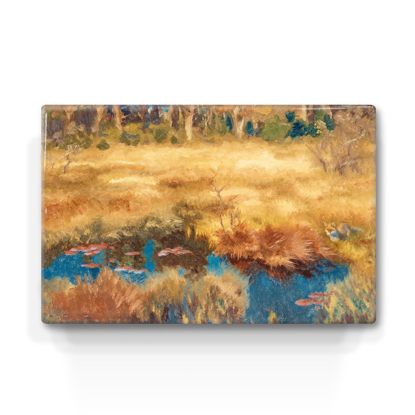 Laqueprint - Herfstlandschap met vos - Bruno Liljefors - 30 x 19,5 cm - LP247