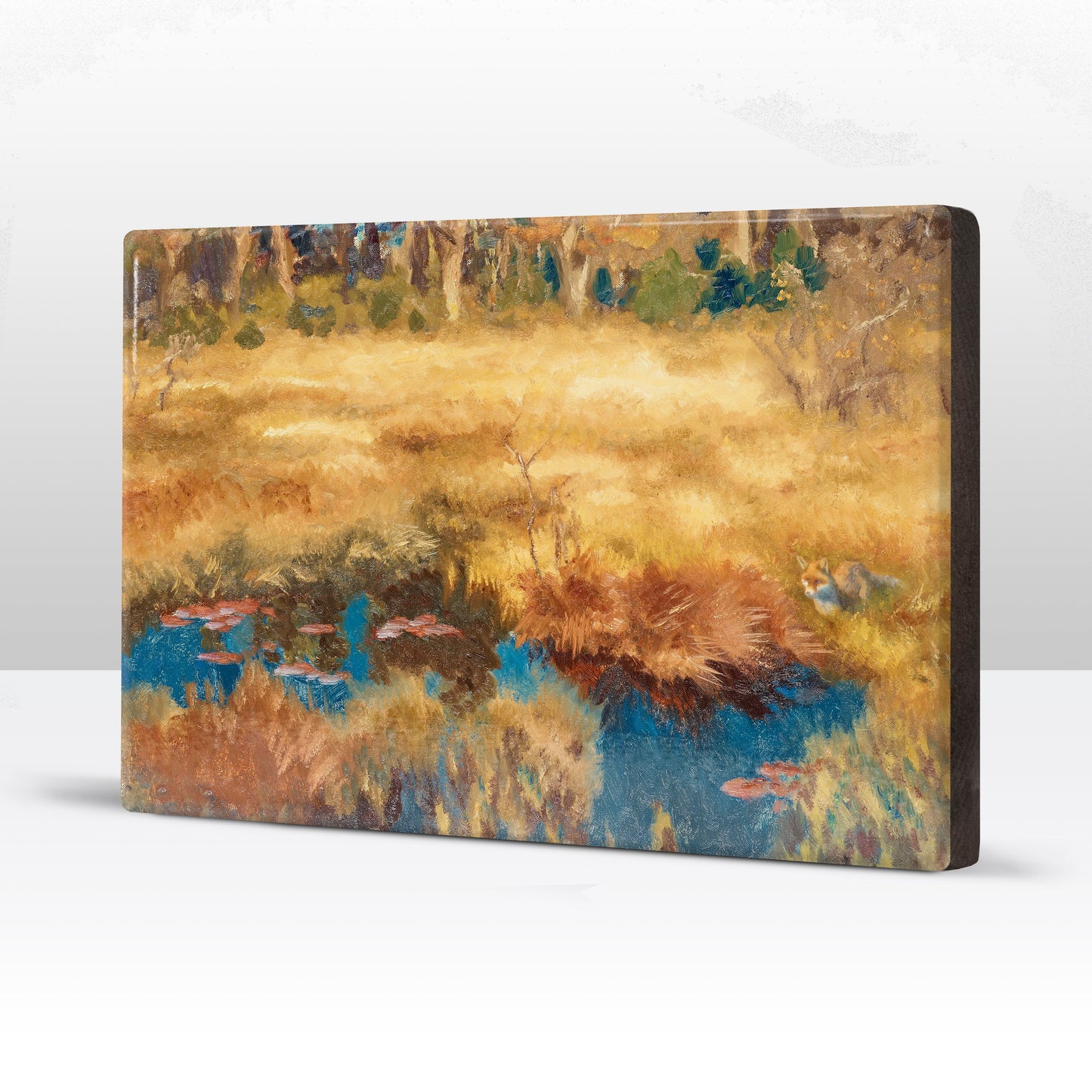 Laqueprint - Herfstlandschap met vos - Bruno Liljefors - 30 x 19,5 cm - LP247